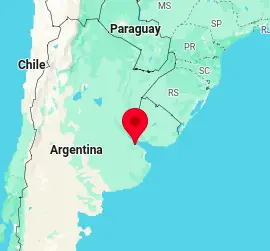 Map that shows the location of Buenos Aires, Argentina